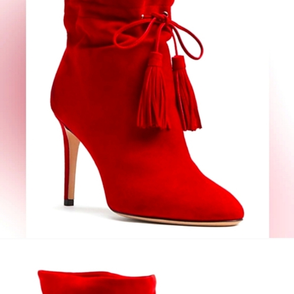Kate Spade New York- Women's Dillane Ankle Booties in CHERRY RED - Picture 6 of 6